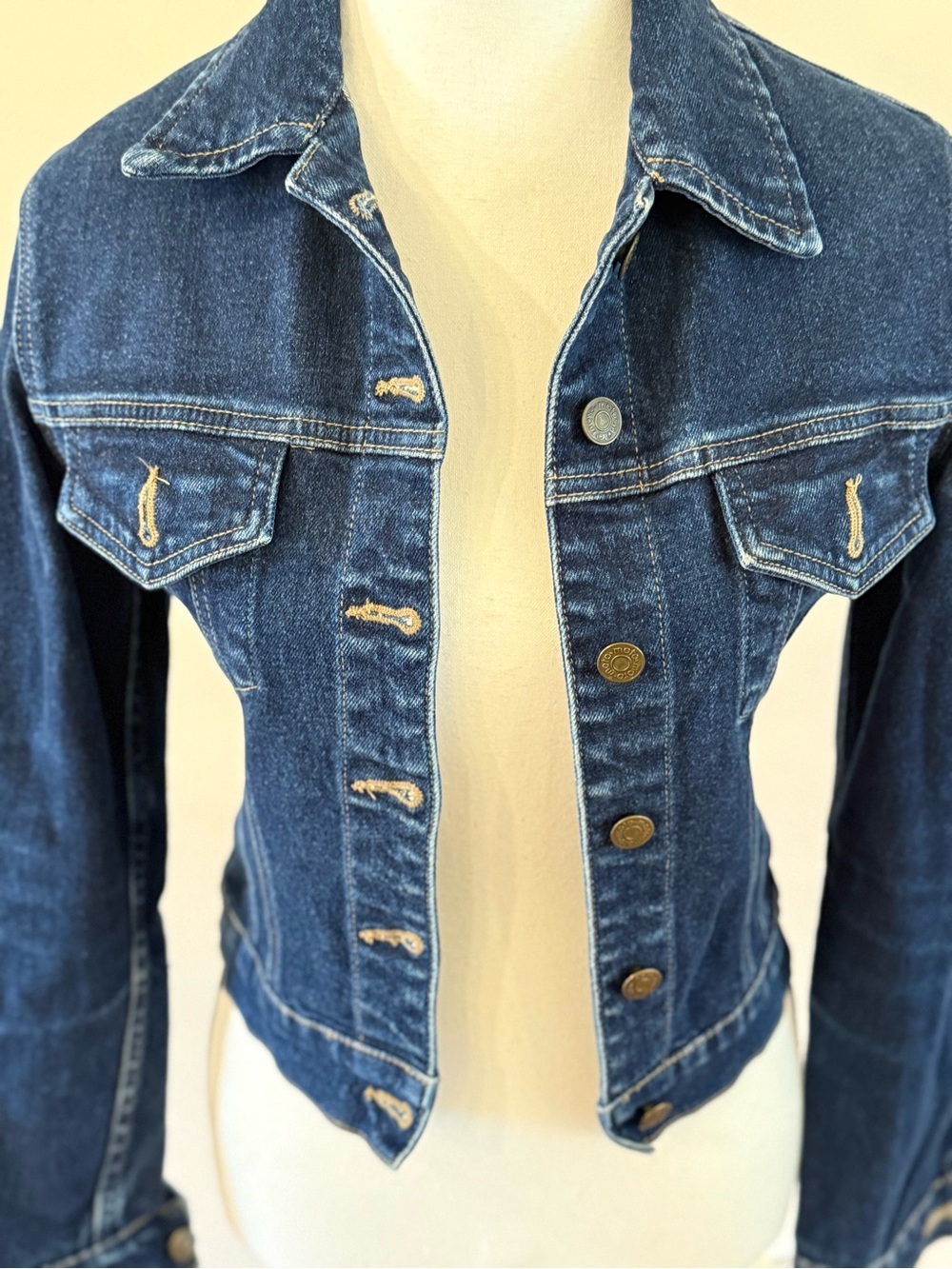 Moto - Dark Blue Denim Jacket size 8 - Picture 4 of 7